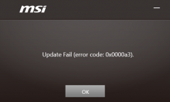 Update failed (error code: 0x0000a3) | MSI Spanish Forum